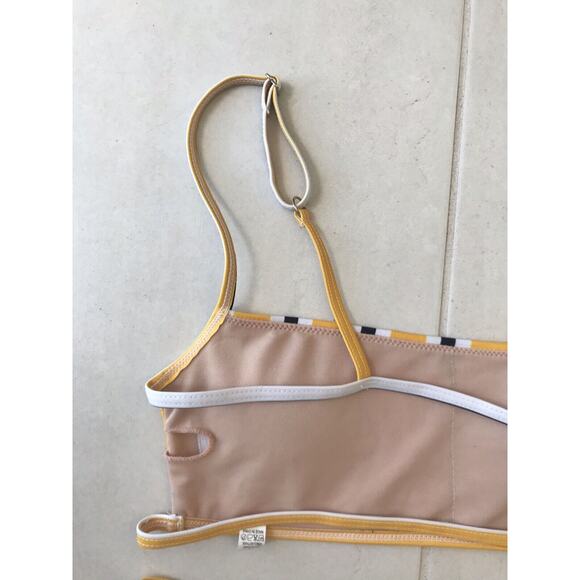 No Brand Bikini Set Multicolor Striped Padded Swimwear FLAW - Picture 6 of 7